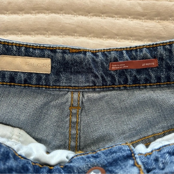 Pilcro x Anthropologie The Vintage Straight High Waisted Jeans, Size 27 Petite - Picture 6 of 11